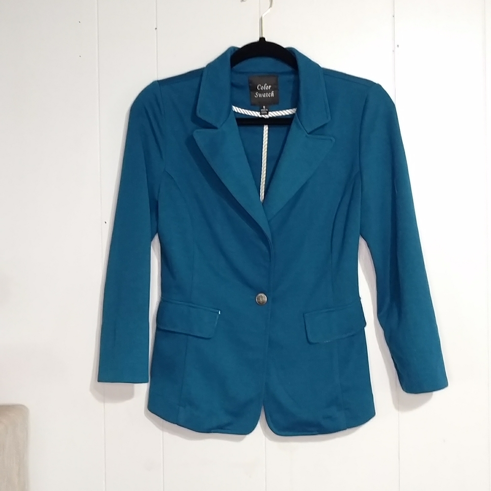 Color Swatch Knit Blazer